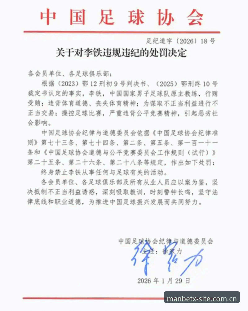 终身禁足vs五年禁赛：足协第三批名单公布，manbetx官网用户如何解读